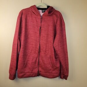 Ultra Performance XL Full Zip Hoodie Red Black Space Dye Lightweight Jacket...